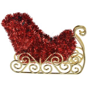 Clayre & Eef 65485 Kerstdecoratie Slee Rood Goud...