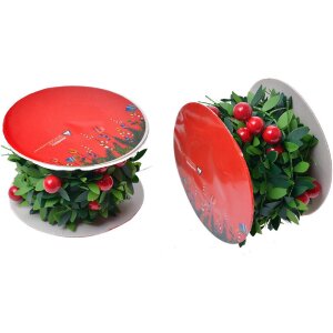 Clayre & Eef 65487 Kerstslinger Decoratie 270 cm Set 12 Groen Rood