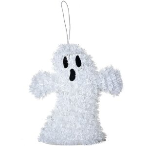 Clayre & Eef 65500 Decoratie Hanger Spook Wit 15x3x16 cm