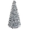 Clayre & Eef 65511 Kerstboom Decoratie Zilver Ø 21x50 cm