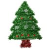 Clayre & Eef 65529 Muurdecoratie Kerstboom Groen 25x3x35 cm