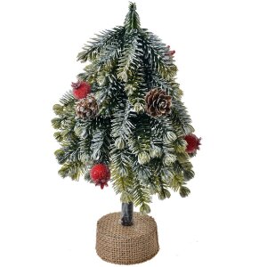 Clayre & Eef 65572 Kunstkerstboom 12x12x24 cm met...