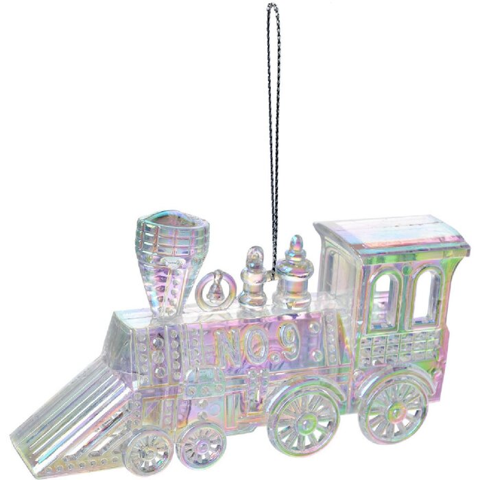 Clayre & Eef 65601 Decoratieve hanger regenboog locomotief 12x2x7 cm