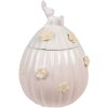 Clayre & Eef 6CE1697 Opbergpot Bunny Ø16x23 cm Wit Bloemen