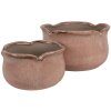 Clayre & Eef 6CE1716P Decoratie Bloempot Roze Ø 20x11 cm