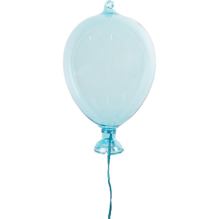 Clayre & Eef 6GL4438 Hangdecoratie Ballon Blauw Ø 7x14 cm