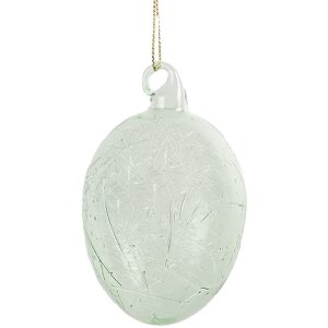 Clayre & Eef 6GL4449 Decoratie Hangend Ei Glas Groen...