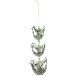 Clayre & Eef 6GL4455 Decoratiehanger vogels groen...