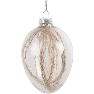 Clayre & Eef 6GL4460 Decoratief Hangend Ei 7x10 cm...