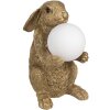 Clayre & Eef 6LMP790 Tafellamp Bunny Goud G9 max 60W 27x19x35 cm