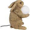 Clayre & Eef 6LMP790 Tafellamp Bunny Goud G9 max 60W 27x19x35 cm