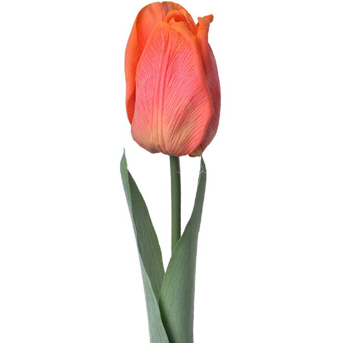 Clayre & Eef 6PL0237 Kunstbloem Tulp Oranje 6x6x50 cm