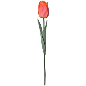 Clayre & Eef 6PL0237 Kunstbloem Tulp Oranje 6x6x50 cm