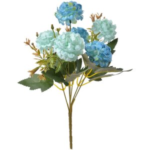 Clayre & Eef 6PL0265 Kunstbloem 15x10x30 cm Blauw Groen