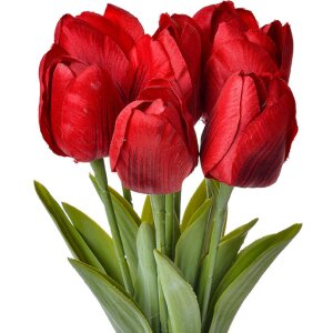 Clayre & Eef 6PL0276 Kunstbloem Tulpen 10x10x32 cm Rood