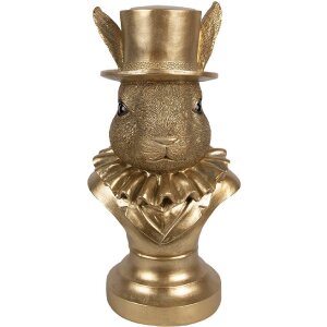 Clayre & Eef 6PR4141 Decoratie Konijn Goud 19x16x35 cm