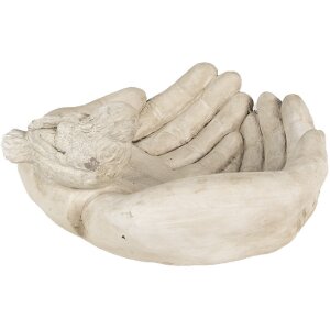 Clayre & Eef 6TE0502 Vogelvoederhuisje Handvorm Beige...