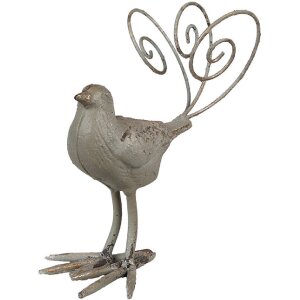 Clayre & Eef 6Y5589 Decoratie Vogel Groen 17x10x20 cm