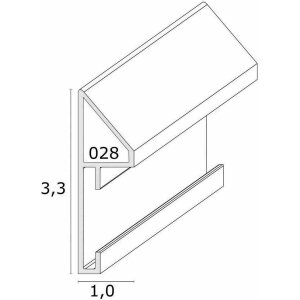 Deknudt S028D1 Glaslijst zilver aluminium strip zwevend foto effect 15,0 x20,0 cm; 20,0 x25,0 cm