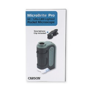 Carson MM-300 MicroBrite Plus handmicroscoop 60-120x met smartphone-adapter