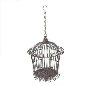 Clayre & Eef 5Y1201 Decoratie Vogelkooi Bruin Grijs...