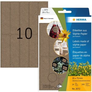 HERMA 2072 Universele etiketten 20 x 75 mm Silphie-papier...