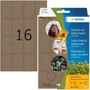 HERMA 2073 Universele etiketten 25x40mm Silphie papier...