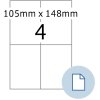 HERMA 8404 Etiketten A4 papier wit 105x148 mm 500 vellen 2000 etiketten