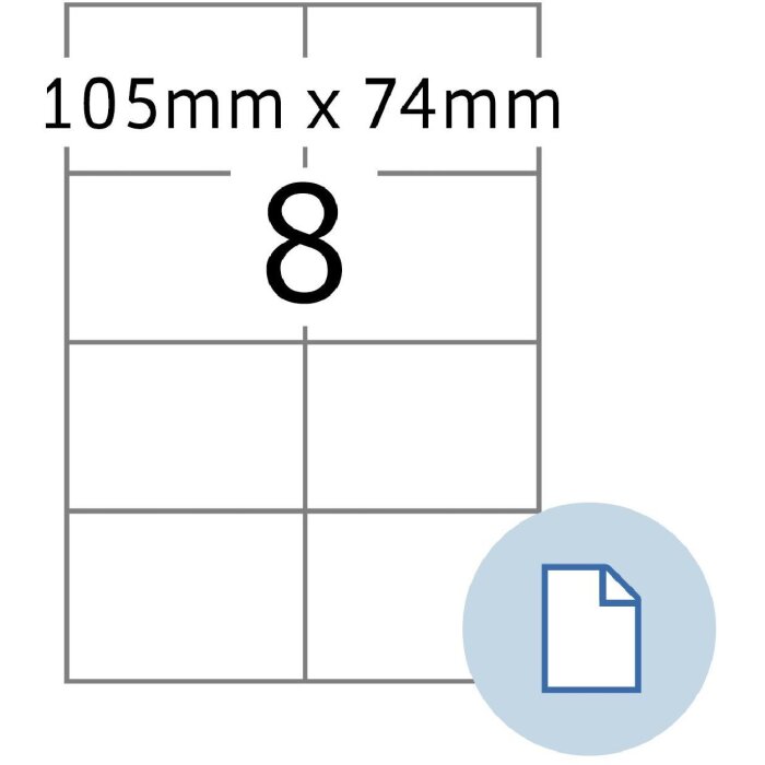 HERMA 8408 Etiketten A4 papier wit 105x74 mm 500 vellen 4000 etiketten