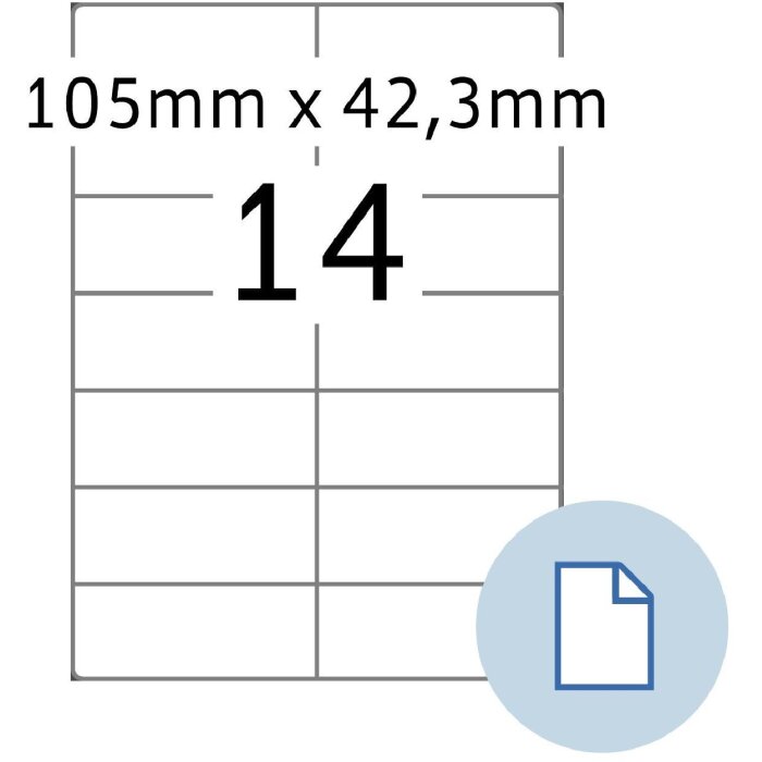 HERMA 8414 Etiketten A4 papier wit 105x42,3 mm 500 vellen 7000 etiketten