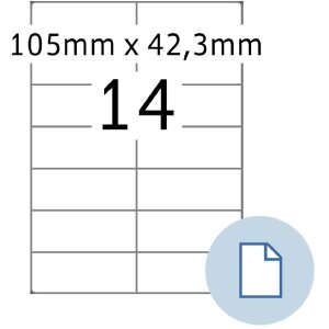 HERMA 8414 Etiketten A4 papier wit 105x42,3 mm 500 vellen...