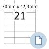 HERMA 8421 Vellenetiketten A4 papier wit 70x42,3 mm 500 vellen/10500 etiketten