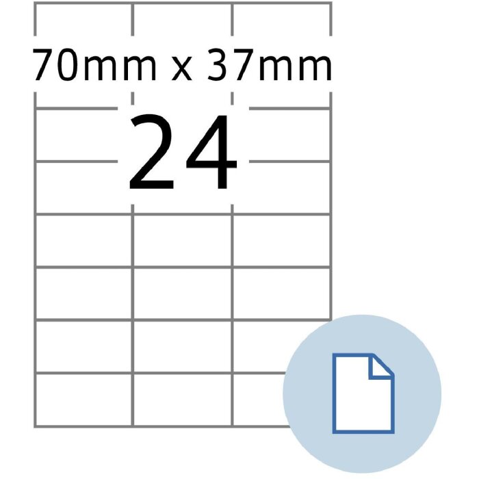 HERMA 8424 Etiketten A4 papier wit 70x37 mm 500 vellen 12000 etiketten