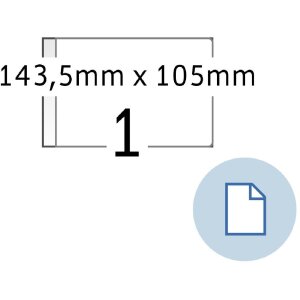 HERMA 8492 Bladetiketten A6 papier wit 143,5x105 mm 2000...