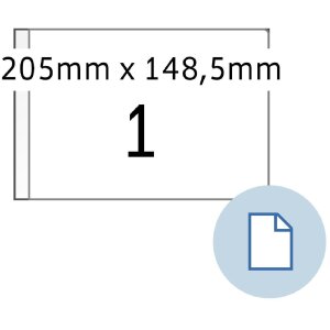 HERMA 8493 Vellenetiketten A5 papier wit 205x148,5mm 1000...