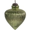 Clayre & Eef 6GL4558XL Kerstbal glas boheems groen Ø 16x20 cm