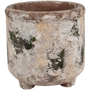 Clayre & Eef 6TE0525L Bloempot Terracotta Beige Groen...