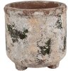 Clayre & Eef 6TE0525L Bloempot Terracotta Beige Groen Ø 17x17 cm Landelijke stijl