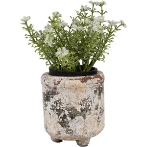 Clayre & Eef 6TE0525S Bloempot Terracotta Beige Groen...