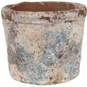 Clayre & Eef 6TE0526S Bloempot Terracotta Beige Blauw...