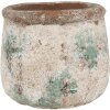 Clayre & Eef 6TE0527M Bloempot Terracotta Beige Ø 16x13 cm Landelijke stijl