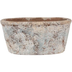 Clayre & Eef 6TE0528L Bloempot Terracotta Beige Blauw...