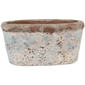 Clayre & Eef 6TE0528M Bloempot Terracotta Beige Blauw...