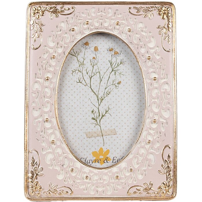 Clayre & Eef 2F1146 Fotolijst Roze Goud 15x2x20 cm 10x15 cm