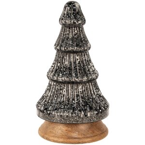 Clayre & Eef 65386 Kerstboom Zilver Zwart Ø...