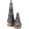 Clayre & Eef 65386 Kerstboom Zilver Zwart Ø 13x24 cm