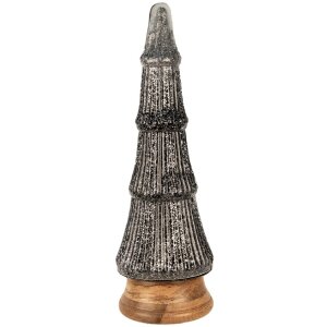 Clayre & Eef 65387 Kerstboom Zilver Zwart Ø...