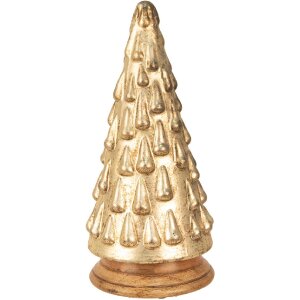 Clayre & Eef 65390 kerstboom goud Ø 15x32 cm...