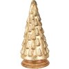 Clayre & Eef 65390 kerstboom goud Ø 15x32 cm glas hout landelijke stijl