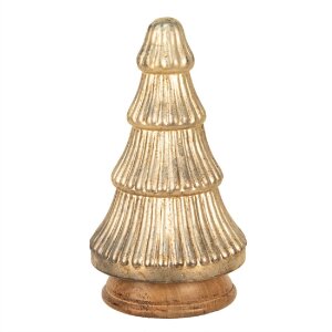 Clayre & Eef kerstboom goud Ø 13x25 cm glas...